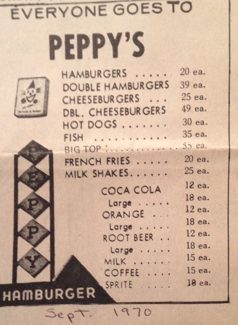 Peppy - Biffs - Old Ad For Michigan Location (newer photo)